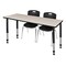 Regency Tables > Height Adjustable > Rectangular Table & Chair Sets, 60 W, 30 L, 23-34 H, Maple MT6030PLAPBK40BK - alternate 1
